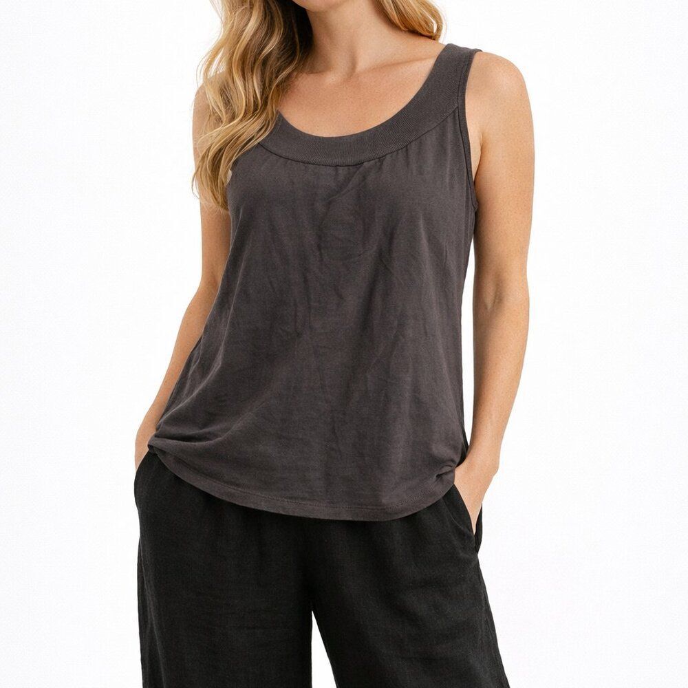 Rogan for Target Charcoal Scoop Neck Tank Top Lagenlook Womens Size XL